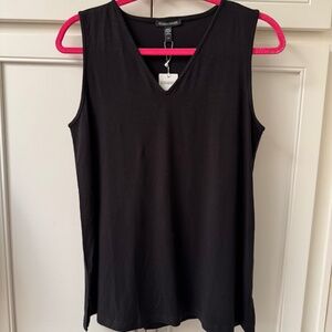 Eileen Fisher black tunic tank size small. Nwt